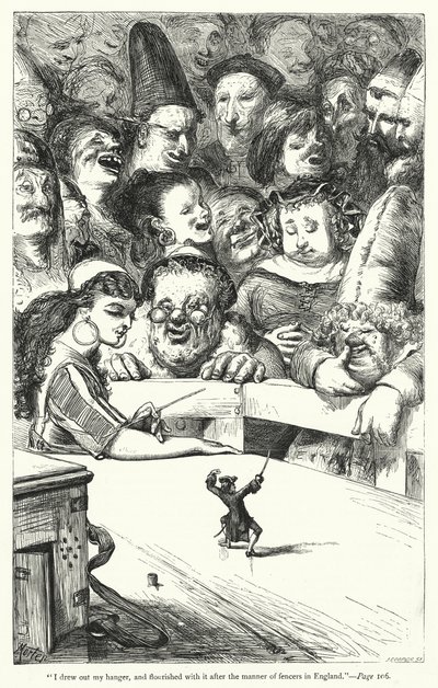 Ilustración para Los viajes de Gulliver de Jonathan Swift de Thomas Morten