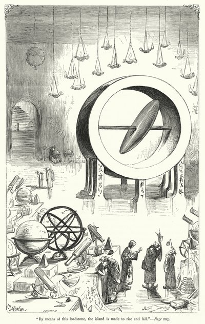 Ilustración para Los viajes de Gulliver de Jonathan Swift de Thomas Morten