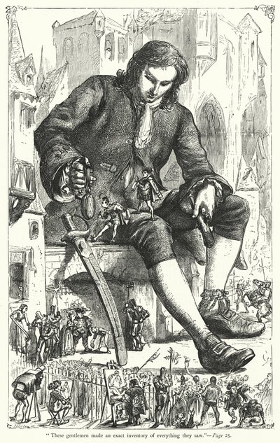 Ilustración para Los viajes de Gulliver de Jonathan Swift de Thomas Morten