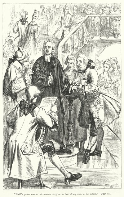 Ilustración de la vida de Jonathan Swift de Thomas Morten