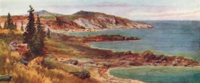 Costa Norte, Lago Superior (litografía en color) de Thomas Mower Martin