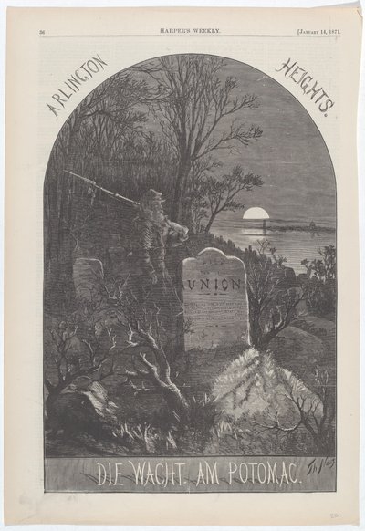 Arlington Heights. Die Wacht. Am Potomac. de Thomas Nast