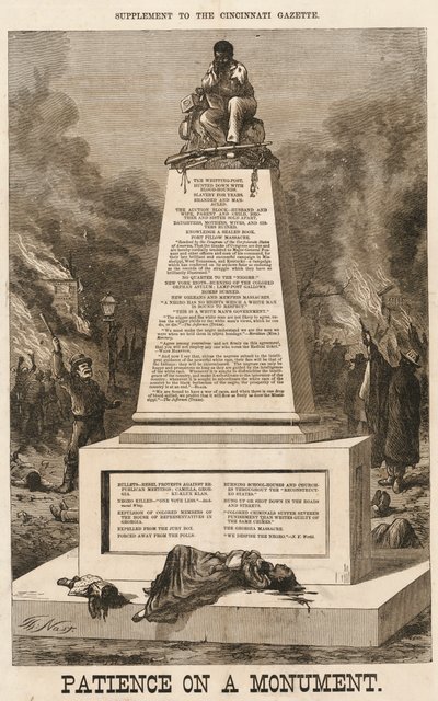 Paciencia en un monumento, 8 de octubre de 1868 de Thomas Nast