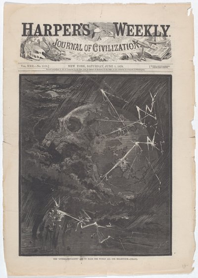 Los "Internacionalistas" van a hacer del mundo un solo milenio - (Caos) de Thomas Nast