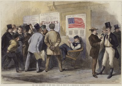 La emoción de la guerra en Nueva York de Thomas Nast