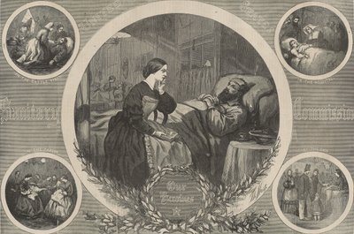 Comisión Sanitaria de los Estados Unidos: Nuestras heroínas de Thomas Nast