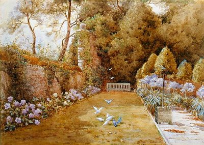 The Court Garden, Hinton (acuarela sobre papel) de Thomas Noelsmith