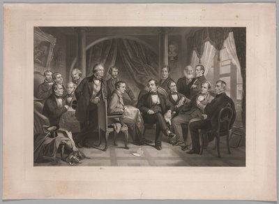 Washington Irving y sus Amigos Literarios en Sunnyside, 1864 de Thomas Oldham Barlow