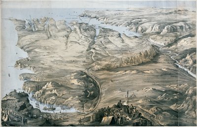 Vista panorámica del atrincheramiento de los Ejércitos Aliados de Inglaterra y Francia ante Sebastopol de Thomas Packer