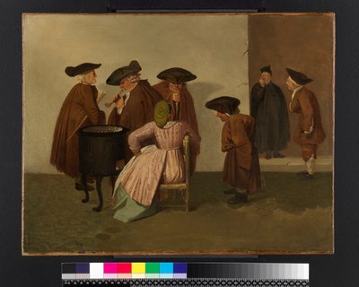 Interior de una cafetería italiana, c.1747-55 de Thomas Patch