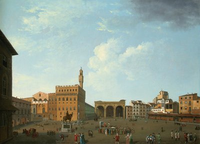 Vista de la Piazza della Signoria, Florencia de Thomas Patch