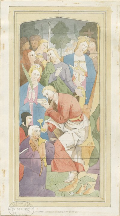 Iglesia Nueva de Biddulph - pintura en acuarela, nd [?1837] de Thomas Peploe Wood