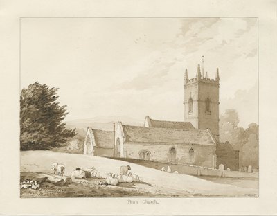 Iglesia de Penn: dibujo en sepia de Thomas Peploe Wood