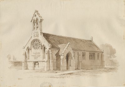 Stafford - Capilla de Sal [San Jaime]: dibujo a pluma y tinta, 1840 de Thomas Peploe Wood