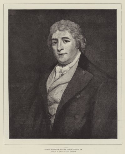 Charles Dibdin (1745-1814), retrato en la Exposición Naval Real de Thomas Phillips