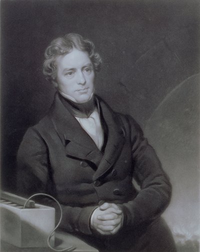 Retrato de Michael Faraday grabado por Henry Cousins c.1841 de Thomas Phillips