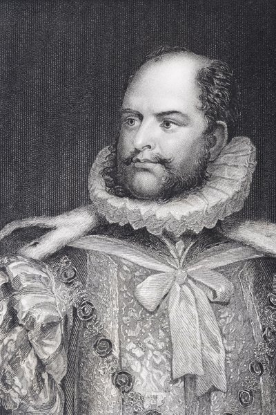 Príncipe Augusto Federico, grabado por Henry Robinson (fl.1827-72) de Thomas Phillips