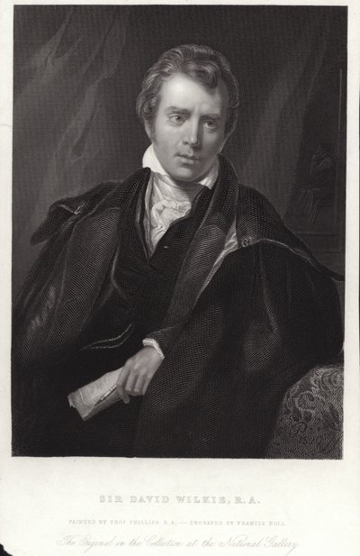 Sir David Wilkie, pintor escocés. Grabado por Francis Holl de Thomas Phillips