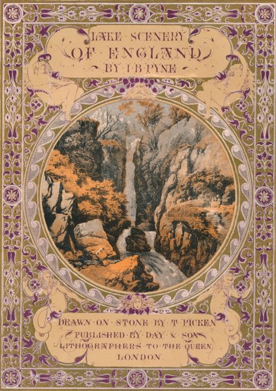 Frontispicio de Paisajes Lacustres de Inglaterra por J. B. Pyne, 1850s de Thomas Picken