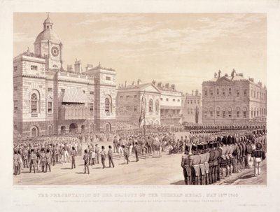 Presentación de la Medalla de Crimea por la Reina Victoria al Coronel Sir Thomas Trowbridge, 18 de mayo de 1855 de Thomas Picken