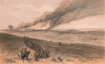 Redan y trincheras avanzadas del ataque derecho británico, 1856 de Thomas Picken