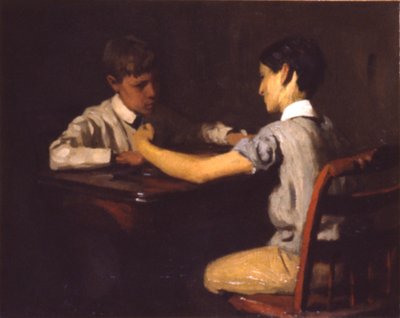 Jugadores de Damas, ca. 1895 de Thomas Pollock Anshutz