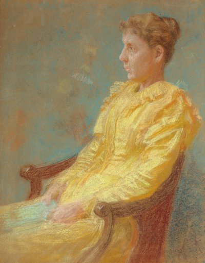 Retrato de la esposa del artista 1893 (Pastel sobre papel) de Thomas Pollock Anshutz