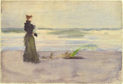 mujer en la playa de Thomas Pollock Anshutz