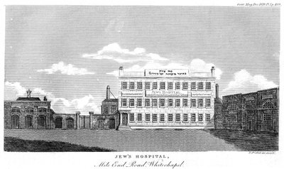 Hospital Judío, Mile End Road, Whitechapel, Londres, finales del siglo XVIII o principios del XIX de Thomas Prattent