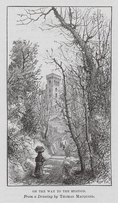 Camino de la estación (grabado) de Thomas Robert Macquoid