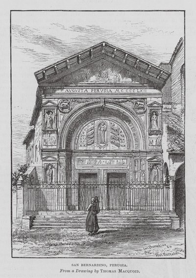 San Bernardino, Perugia (grabado) de Thomas Robert Macquoid