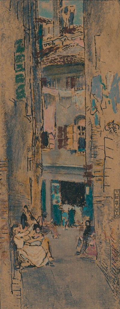 Ensartadores de cuentas, Venecia, c1904 de Thomas Robert Way