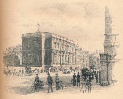 Exterior del Salón de Banquetes, Palacio de Whitehall, 1902 de Thomas Robert Way