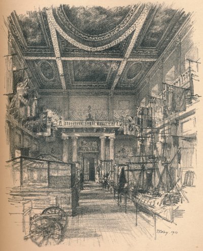 Interior del Salón de Banquetes, Palacio de Whitehall, 1902 de Thomas Robert Way