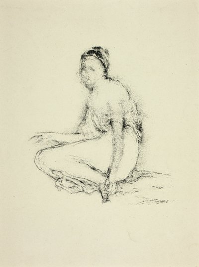 Modelo sentado en el suelo de Thomas Robert Way