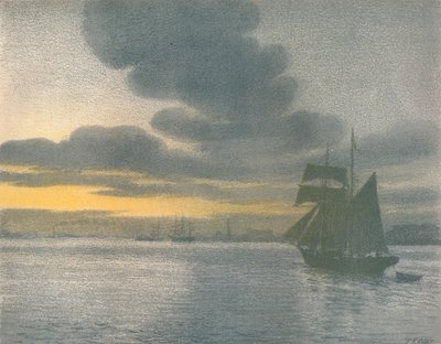 El Bajo Támesis, c1900 de Thomas Robert Way
