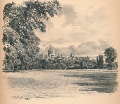 Castillo de Windsor desde el Home Park, 1902 de Thomas Robert Way