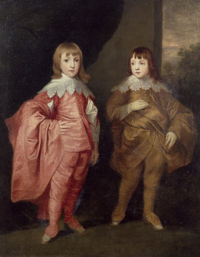 George Villiers, Duque de Buckingham y su Hermano, Lord Francis Villiers, 1636, después de Van Dyck de Thomas Robson