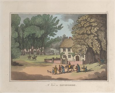 Una Vista en Devonshire, de Bocetos de la Naturaleza, 1822 de ThomasThomas Rowlandson, Joseph Constantine Stadler Thomas Rowlandson, Joseph Constantine Stadler