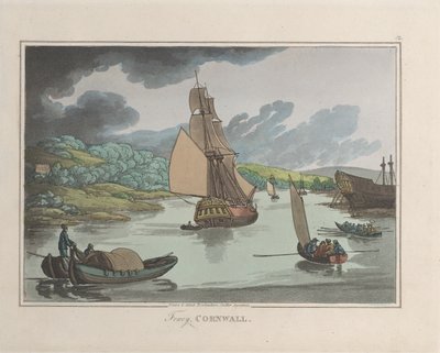 Fowey, Cornwall, de Sketches from Nature, 1822 de ThomasThomas Rowlandson, Joseph Constantine Stadler Thomas Rowlandson, Joseph Constantine Stadler