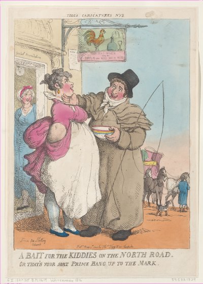 Un cebo para niños en el Camino del Norte. O eso es lo que te gusta..., [5 de mayo de 1810], reimpresión de Thomas Rowlandson