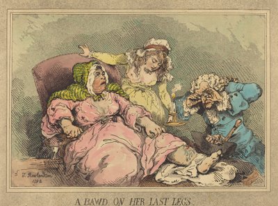 Una alcahueta en sus últimas piernas, 1792 de Thomas Rowlandson