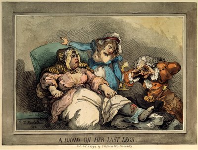 Una alcahueta en sus últimas piernas, 1792 de Thomas Rowlandson