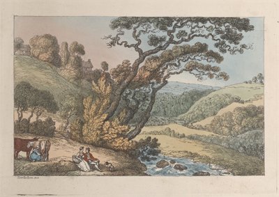 Una vista de Cornualles, de Vistas en Cornualles, 1810 de Thomas Rowlandson