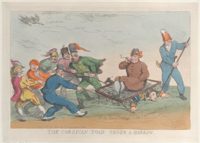 Un sapo corso bajo un rastrillo, 27 de noviembre de 1813 de Thomas Rowlandson