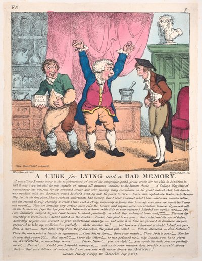 Una Cura para la Mentira y la Mala Memoria, 9 de julio de 1807 de Thomas Rowlandson
