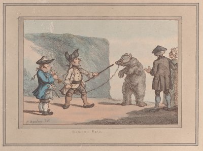 Un oso bailarín, 1800-1827 de Thomas Rowlandson