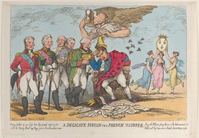 Un acabado delicado para un usurpador francés, 20 de abril de 1814 de Thomas Rowlandson