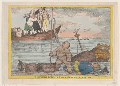 Una máquina de buceo de nueva construcción, 31 de mayo de 1806 de Thomas Rowlandson