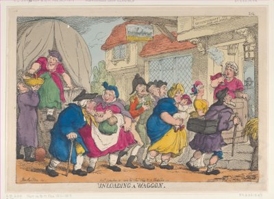 Un desastre lamentable, o la peluca de Miss Fubby Fatarmin se incendió, septiembre 12, 1813 de Thomas Rowlandson